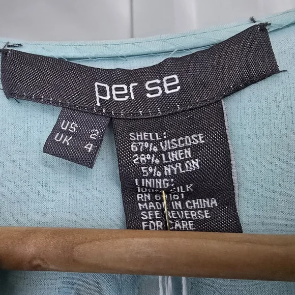 🆕️ Per Se Carlisle Per Elegant Crystal Floral Tweed Blazer in Mint Aqua Blue - Picture 8 of 10